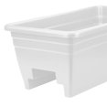 thumbnail image 2 of HC Companies Heavy Duty 24 In Plastic Deck Rail Box Planter, White (5 Pack), 2 of 6
