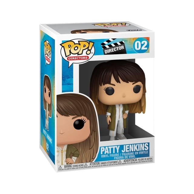 Funko POP! Directors - Patty Jenkins Figurine en Vinyle dans l'Emballage d'Origine, Montrant une Figurine en Vinyle Stylisée de Patty Jenkins aux Cheveux Bruns et à la Frange, Portant une Veste Verte sur une Combinaison Blanche, Se Tenant à Plus de Trois Pouces de Hauteur, Convient aux Collectionneurs de bobble heads et de Figurines en Vinyle.