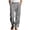 Grey, variant on Black Cargo Pants Men Men's Casual Solid Color Elastic Waist Drawstring Beach Wide Leg Pocket Pants White XXL