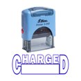 thumbnail image 1 of CHARGED Self Inking Rubber Stamp Custom Shiny Office Stationary Stamp, 1 of 1