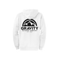 thumbnail image 2 of Gravity Outdoor Co. Zip-Up Hoodie - White - Black Logo - Large, 2 of 2