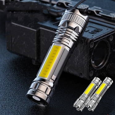 Dvkptbk 1000 Lumens Led Flashlight, Super Bright Flashlight, Zoomable, Rechargeable Flashlight with 4 Modes, Powerful Handheld Flashlight, Camping Essentials