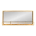thumbnail image 2 of Kate and Laurel Jackson Modern Glam Metal Frame Mirror and Shelf, Gold 18x40, 2 of 5