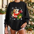 thumbnail image 1 of Hauts d'Hiver Chien de Noël Pull Impression Classique Sweat en Vrac, 1 of 6