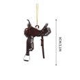 thumbnail image 3 of Wzzjkit Flat Western Saddle Cowboy Flat Pendant Car Rearview Mirror Backpack Accessories Pendant, 3 of 6
