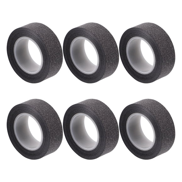 Miangastore 6 Rolls Decorative Black Glitter Paper Tape Art DIY Scrapbook Paper Tape Roll