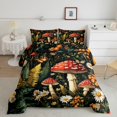 thumbnail image 1 of Erosebridal Red Mushroom Bedding Queen Comforter Set, Hippie Botanical Down Comforter, Daisy Floral Decor, Reversible 3pcs, 1 of 8