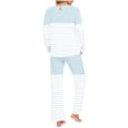 thumbnail image 4 of Rbaofujie Pyjama d'Automne pour Femmes Ensemble de Pyjama Décontracté à Imprimé Dégradé Haut et Pantalon pour Dames Ensemble de Pyjama pour Femmes, 4 of 6
