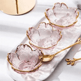 thumbnail image 2 of 3Pcs Small Glass Plate with Golden Border Mini Seasoning Dessert Cute Style Sakura Bowl for Ice Cream Salad, 2 of 6