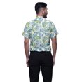 thumbnail image 3 of BESTMAN Short Sleeve Mandarin Collar Shirts For Men Cotton Button Down Shirt, 3 of 5