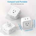 thumbnail image 2 of 1pc/2pcs Multi Plug Outlet Splitter, Multiple Outlet Extender Adapter With 5 Outlets, Side Outlet Splitter Box For Cruise, Travel, Office, Dorm Essentials, 2 of 5