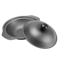 thumbnail image 3 of KAKOWELY 1 Pc Strong Cast Iron Casserole Yellow Stewed Chicken Rice Pot With Lid,8.66"X7.09"X2.36", 3 of 5