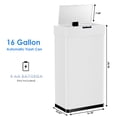 thumbnail image 3 of Pirecart 60 Liter / 16 Gallon Motion Sensor Trash Can, Rectangular Automatic Trash Can Touchless, Stainless Steel, 3 of 9