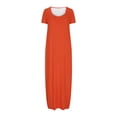 thumbnail image 2 of fatyb Robes Maxi pour Femmes Col Rond Manches Courtes Robes Décontractées Robes T-Shirt Amples pour Femmes P-5TG, 2 of 5