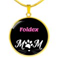 thumbnail image 4 of Foldex Cat Mom Necklace Circle Pendant Stainless Steel or 18k Gold 18-22", 4 of 7