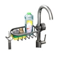 thumbnail image 1 of Robinet de Lavabo de Salle de Bain, Support de Rangement pour Robinet en Aluminium Réglable, Éponge de Cuisine, Robinets d'Évier de Cuisine, 1 of 2