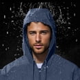 thumbnail image 4 of SHTXOZHI Manteau de Pluie pour Homme Imperméable Coupe-Vent Pliable à Capuche Imperméable pour Plein Air Randonnée Voyage, 4 of 6