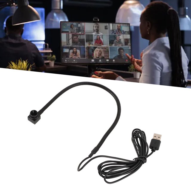 Eye To Camera, Center Webcam 5MP Flexible Tube 1080P FHD for Online Teaching