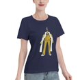 thumbnail image 2 of T-Shirt Basique à Manches Courtes pour Femme une Pièce Singe Jaune, 2 of 6