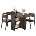 thumbnail image 2 of Ourlova Alician Space Saving Folding Dining Table with 2 Tier Storage-Extendable Drop Leaf Farmhouse Kitchen Dining Room Tables Set, 2 of 9