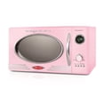 thumbnail image 1 of Nostalgia Retro Countertop Microwave Oven, 0.9 Cu. Ft. 800-Watts with LED Digital Display, Child Lock, Easy Clean Interior, Cu.Ft, Pink, 1 of 9