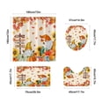 thumbnail image 2 of Shower Curtain Set 4-Piece Thanksgiving Bathroom Set With Non-Slip Bath Mat Toilet Lid Cover And U-Shaped Rug Includes 12 Hooks, 2 of 6