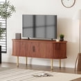 thumbnail image 4 of AKDSteel 47.2" Tv Cabinet With Storage And Sliding Doors, Wood Media Console Table For Tvs Up To 80 Inches, Modern Entertainment Center For Living Room, Bedroom, Or Hallway, 4 of 7