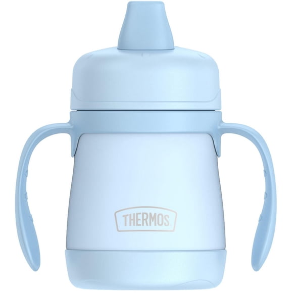 Thermos Kids Tasse à bec en Acier Inoxydable de 7 Oz Avec Poignées, Gris Pastel