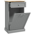 thumbnail image 1 of HOMCOM Armoire à Déchets Basculante, Armoire à Poubelle Dissimulée avec Tiroir, 1 of 10