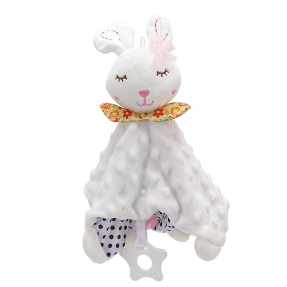 Couverture de Sécurité pour Bébé, Couverture Câline en Peluche pour Bébé Couleur Vive Mignonne Légère pour Lit Rose,Bleu,Blanc,Gris