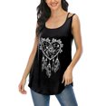 thumbnail image 1 of LUXUR Débardeurs pour Femmes Sans Manches Haut d'Été Col Rond Pull Décontracté Camisole Imprimé Cœur Noir m, 1 of 4