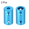 thumbnail image 2 of Unique Bargains Shaft Coupling 4mm to 8mm Bore L25xD14 Robot Motor Wheel Rigid Coupler Connector Blue 2PCS, 2 of 3