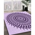 thumbnail image 3 of Ahgly Company Tapis d'Intérieur Lavables en Machine, Rectangle Transitionnel, Violet Vif, 7' x 9', 3 of 7