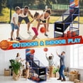 thumbnail image 4 of Ensemble de Jeu de Basketball Arcade pour Enfants, Jouets Garçon Panier de Basketball avec 4 Ballons pour 3 à 12 Ans, Hauteur Réglable avec Pompe et Filet de Rangement pour Jeux Sportifs Intérieurs Extérieurs pour Enfants, C, 4 of 6