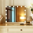 thumbnail image 4 of Gymax Hollywood Makeup Vanity Mirror with LED Lights 2 in 1 Tabletop & Wall Mounted, 4 of 9