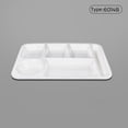 thumbnail image 2 of Commercial Grade Fast Food Trays Imitation Porcelain Compartment Plates For School And Institutional Cafeterias Durable Tableware, 2 of 4