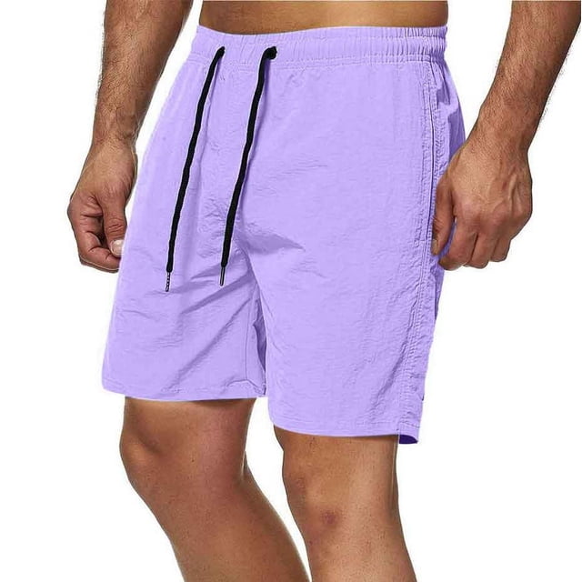 Plebaso Men's Quick Dry Shorts Drawstring Athletic Running Shorts Lightweight Summer Beach Sports Shorts