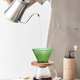 thumbnail image 4 of Glass Coffee Filter Mug with Reusable Drip Filter, Portable Hand Brewed Coffee Maker with Wooden Base for Home, Office, Travel, 4 of 6