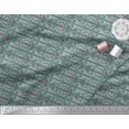 thumbnail image 3 of Soimoi Tissu Poly Georgette Rayé, Feuilles & Floral Imprimé au Mètre 42 Pouces de Large, 3 of 3