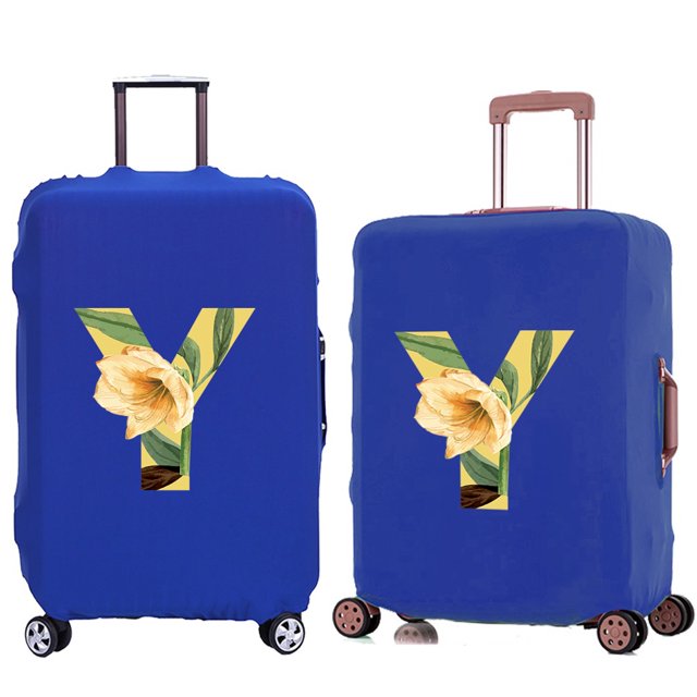 Luggage Cover Travel Suitcase Protective Cover for Trunk Case 18 ''-28 '' Foldable Elastic Suitcase Cover Floral Lettern Pattern 8floral Y M