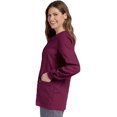 thumbnail image 1 of Landau Essentials Veste d'Uniforme à 4 Poches pour Femmes : Coupe Classique et Décontractée, Col Ras du Cou, devant à Boutons-Pression et Poignets en Tricot 7525, 1 of 6