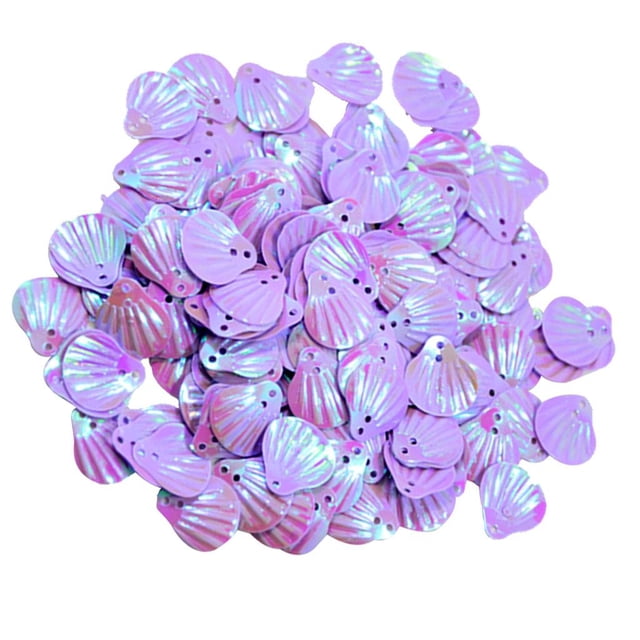 veasfak Shell Loose Sequins Sewing Paillette DIY Jewelry Craft Decoration Purple