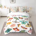 thumbnail image 2 of Erosebridal Colorful Moth Bedding Sets Queen Size, Cartoon Butterfly Comforter Sets with Sheets, Kids Tens, Reversible, 2 of 5