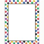 Colorful Paw Prints Computer Paper - Pack of 6