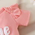 thumbnail image 4 of Hiiyo Girls Outfits Flower Print Short Sleeve Romper Shorts Set with Headband, 4 of 6