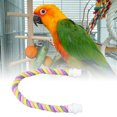 thumbnail image 1 of Colorful And Bendable Bird Rope Perch Cotton Rope ParakeetsStand Toy Ideal For Cockatiels Lovebirds And Budgies Provide Comfortable Perching And Exercise For Your Birds, 1 of 8