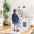 thumbnail image 3 of Costway Kids Kitchen Playset Pretend Play Cooking Set w/Vivid Faucet & Telephone, 3 of 10