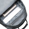 thumbnail image 3 of KAUKKO Vintage Casual polyster and Leather Rucksack Backpack (Nylon Grey), 3 of 5
