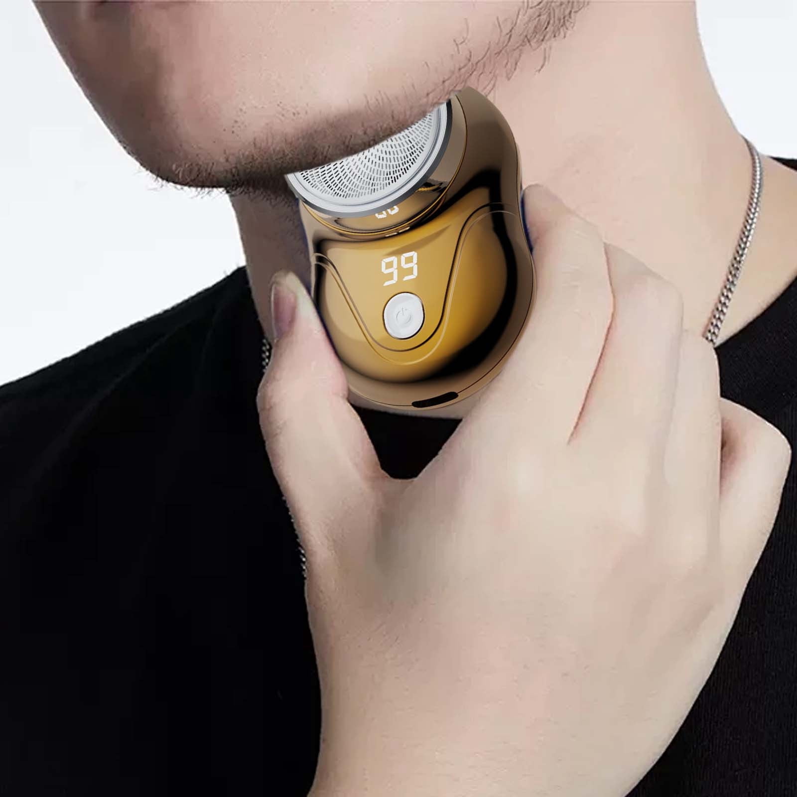 LSLJS Travel Electric Shaver High Speed Electric Beard Shaver Compact Electric Shaver Portable Face Beard Shaver Water Proof Travel Shaver Mens Rotary Shavers, Home Accessories
