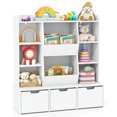 thumbnail image 1 of Gymax 47'' Children Bookcase Toy Storage Organizer w/3 Movable Drawers & 8 Cubbies, 1 of 10